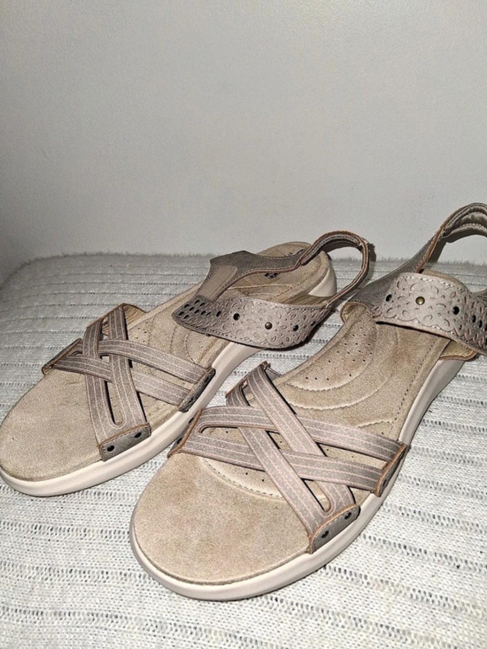 NeW JBU Joanna Women's Strappy Sandals Gray & Pink Size Us 11M
